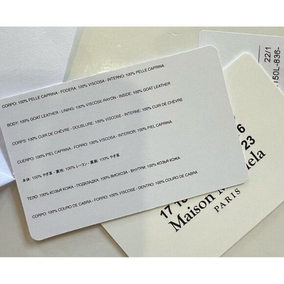 NWB! Maison Margiela Men's Four Stitch Black Leather Contrast Stitching Wallet - Picture 8 of 8